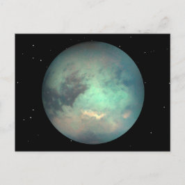 Planet Saturn's Moon Titan Briefkaart