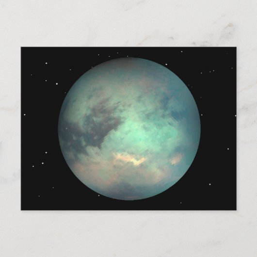 Planet Saturn's Moon Titan Briefkaart (Voorkant)