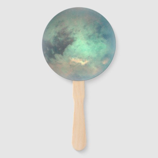 Planet Saturn's Moon Titan Handwaaier (Achterkant)