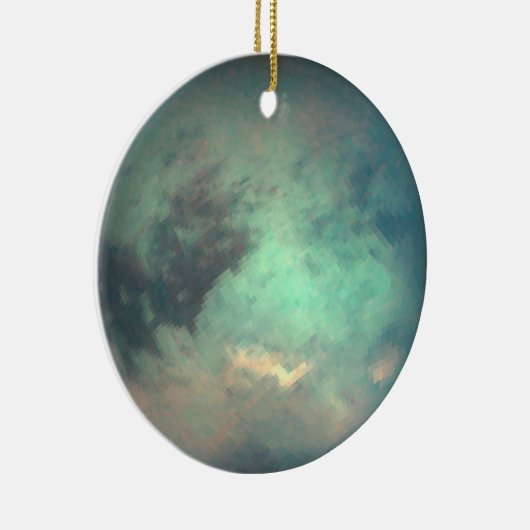 Planet Saturn's Moon Titan Keramisch Ornament (Rechts)