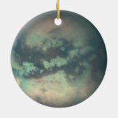 Planet Saturn's Moon Titan Keramisch Ornament (Achterkant)