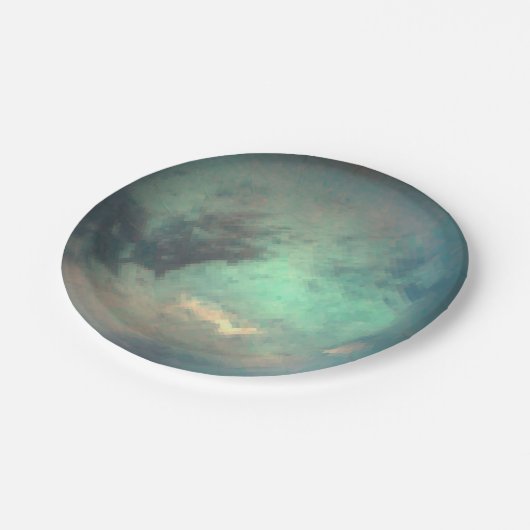 Planet Saturn's Moon Titan Papieren Bordje (Gekanteld)