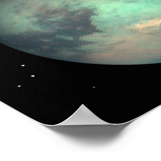 Planet Saturn's Moon Titan Poster (Hoek)
