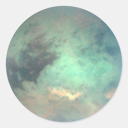 Planet Saturn's Moon Titan Ronde Sticker (Voorkant)