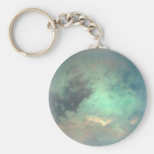Planet Saturn's Moon Titan Sleutelhanger (Voorkant)