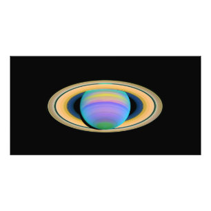 Planet Saturn's Rings in Ultraviolet Light Foto Afdruk
