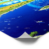 Planet Skies - Exotisch landschap Illustratie Stij Poster (Hoek)