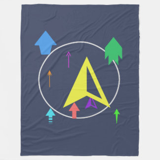 Planet space objects fleece deken