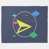 Planet space objects fleece deken (Voorkant (Horizontaal))