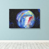 Planet Space Stars Single Canvas Afdruk (Insitu (Houten vloer))