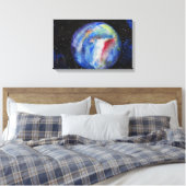Planet Space Stars Single Canvas Afdruk (Insitu (Slaapkamer))