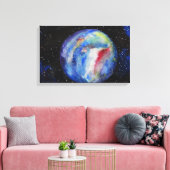 Planet Space Stars Single Canvas Afdruk (Insitu (Woonkamer))