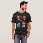 Planet Space Travel Rocket Africa Animal Astronaut T-shirt (Voorkant volledig)