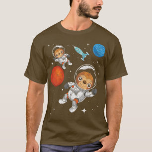 Planet Space Travel Rocket Zoo Animal Astronaut SL T-shirt