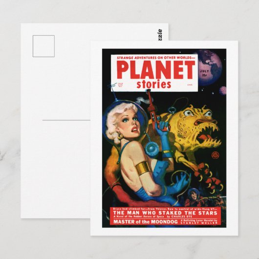 Planet Stories (juli 1952) Briefkaart (Voorkant / Achterkant)