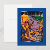 Planet Stories Magazine Cover 5 Briefkaart (Voorkant / Achterkant)