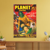 Planet Stories Magazine Cover 5 Canvas Afdruk (Insitu (Woonkamer))