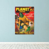 Planet Stories Magazine Cover 5 Canvas Afdruk (Insitu (Houten vloer))