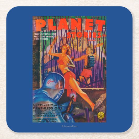 Planet Stories Magazine Hoesje 3 Kartonnen Onderzetters (Voorkant)