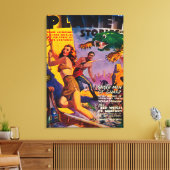 Planet Stories Magazine Hoesje 4 Canvas Afdruk (Insitu (Woonkamer))
