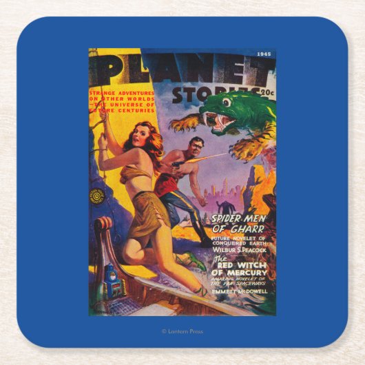 Planet Stories Magazine Hoesje 5 Kartonnen Onderzetters (Voorkant)