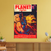 Planet Stories Magazine Hoesje Canvas Afdruk (Insitu (Woonkamer))