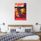 Planet Stories Magazine Hoesje Canvas Afdruk (Insitu (Slaapkamer))