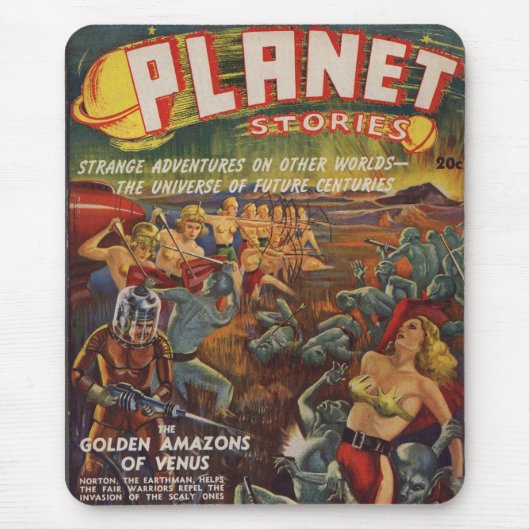 Planet Stories SF Pulp 1st Issue Muismat (Voorkant)