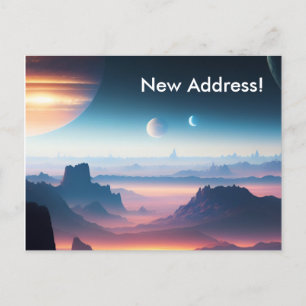 Planet Surface Planet Moons Nieuw Adres Briefkaart