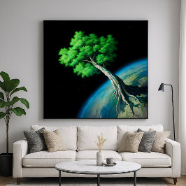 Planet Tree - Fantasy Art Design Poster