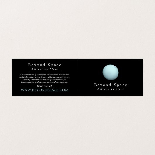 Planet Uranus, Astronomeer, Astronomie Store Visitekaartje (Buitenkant ongevouwen)