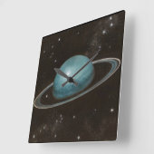 Planet Uranus Astronomy-lovers Wall Clock Vierkante Klok (Hoek)