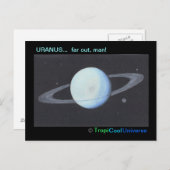 Planet URANUS briefkaart (Voorkant / Achterkant)