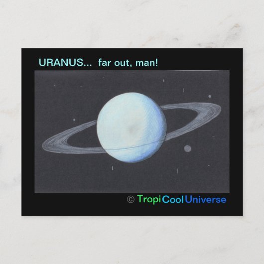 Planet URANUS briefkaart (Voorkant)