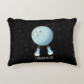 Planet Uranus en sterren Accent Kussen (Voorkant)
