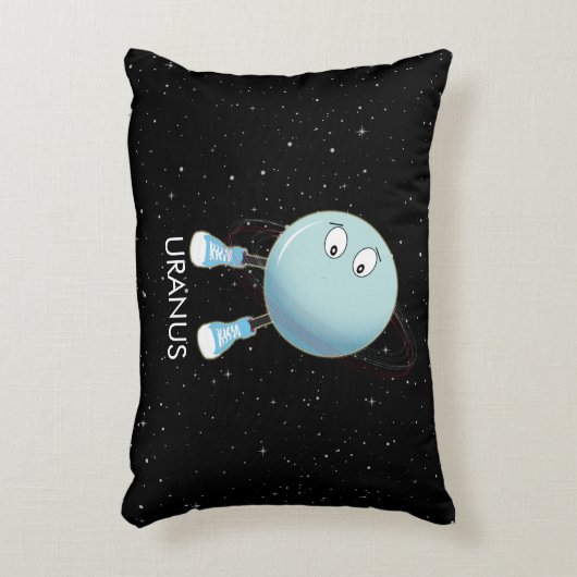 Planet Uranus en sterren Accent Kussen (Voorkant(Verticaal))