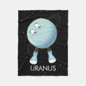 Planet Uranus en sterren Fleece Deken (Voorkant)