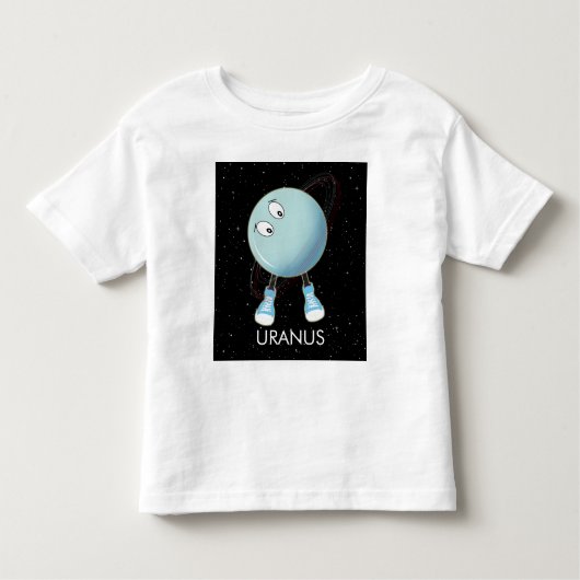 Planet Uranus en sterren Kinder Shirts (Voorkant)