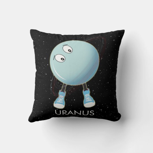 Planet Uranus en sterren Kussen (Achterkant)