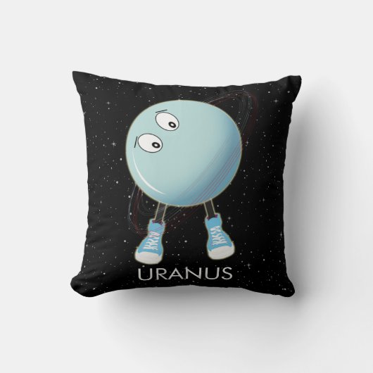 Planet Uranus en sterren Kussen (Voorkant)