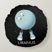 Planet Uranus en sterren Rond Kussen (Voorkant)