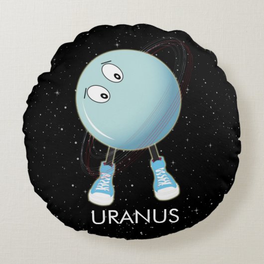 Planet Uranus en sterren Rond Kussen (Voorkant)