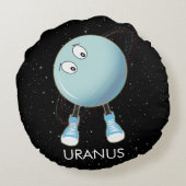 Planet Uranus en sterren Rond Kussen (Achterkant)