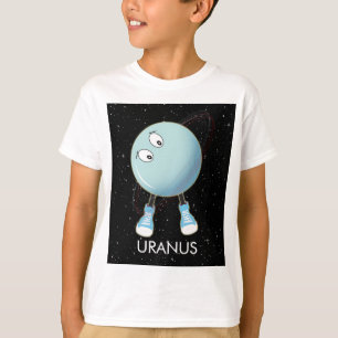Planet Uranus en sterren T-shirt