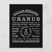 Planet Uranus Gedetailleerd Astronomisch Symbool Briefkaart (Voorkant)