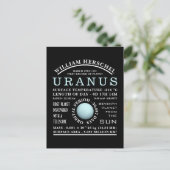 Planet Uranus Gedetailleerde astronomie Briefkaart (Staand voorkant)