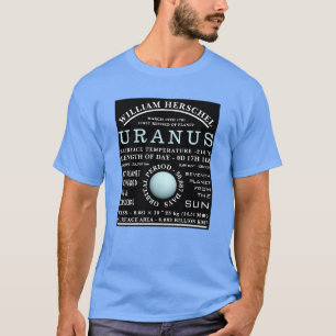 Planet Uranus Gedetailleerde astronomie T-shirt