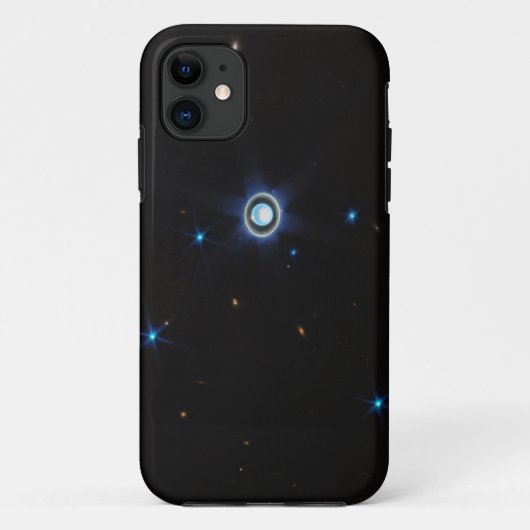 Planet Uranus met Afbeelding van Rings en Moons JW Case-Mate iPhone Case (Achterkant)