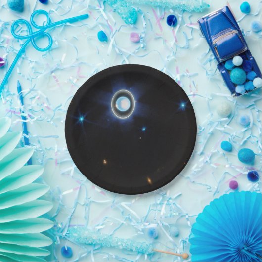 Planet Uranus met Afbeelding van Rings en Moons JW Papieren Bordje (Feest)