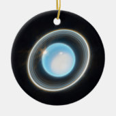 Planet Uranus met Afbeelding van Rings JWST Keramisch Ornament (Voorkant)